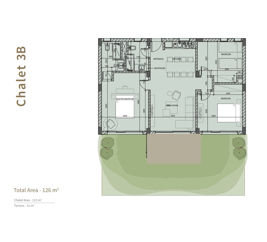 Floor plan for chalet at Il Monte Galala