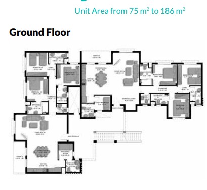 Floor plan for chalet at Bo Island