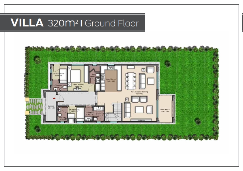 Floor plan for villa at Laguna Bay