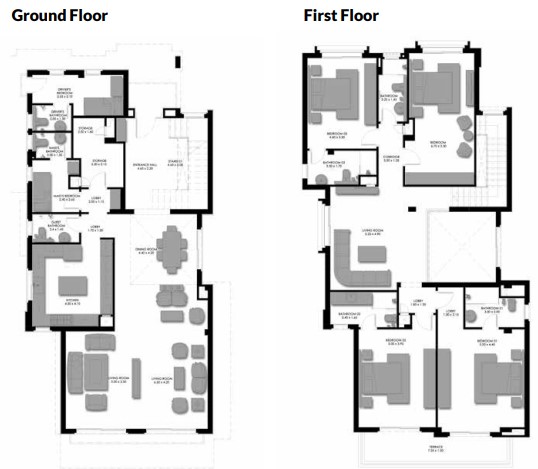 Floor plan for villa at Bo Island