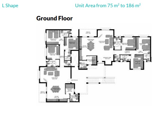 Floor plan for chalet at Bo Island