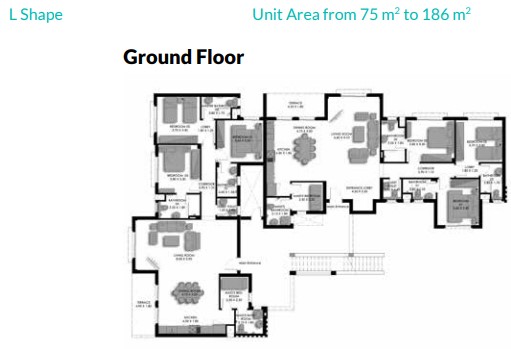 Floor plan for chalet at Bo Island