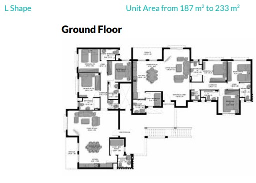 Floor plan for chalet at Bo Island