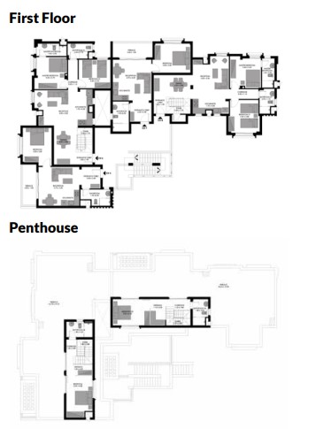 Floor plan for chalet at Bo Island