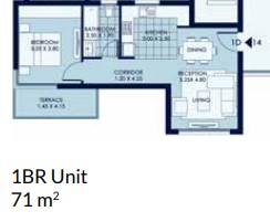 Floor plan for apartment at Bo Sands