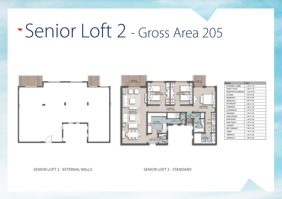 Floor plan for apartment at The Loft