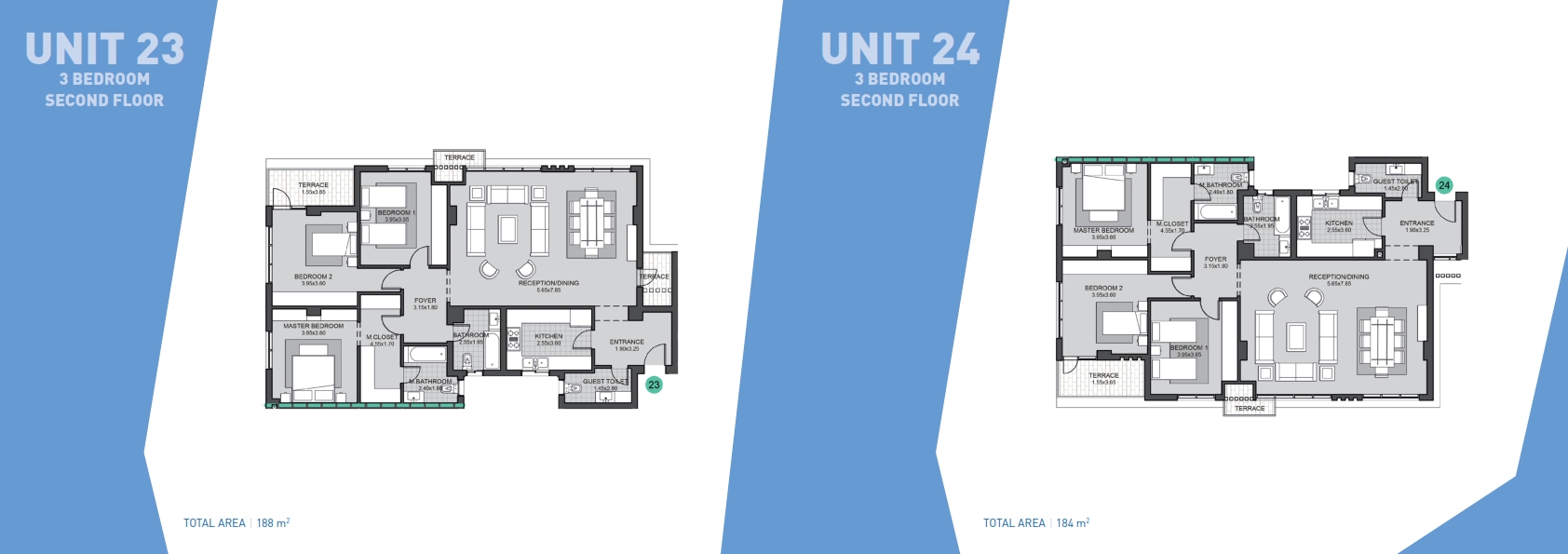 Floor plan for penthouse at Villette