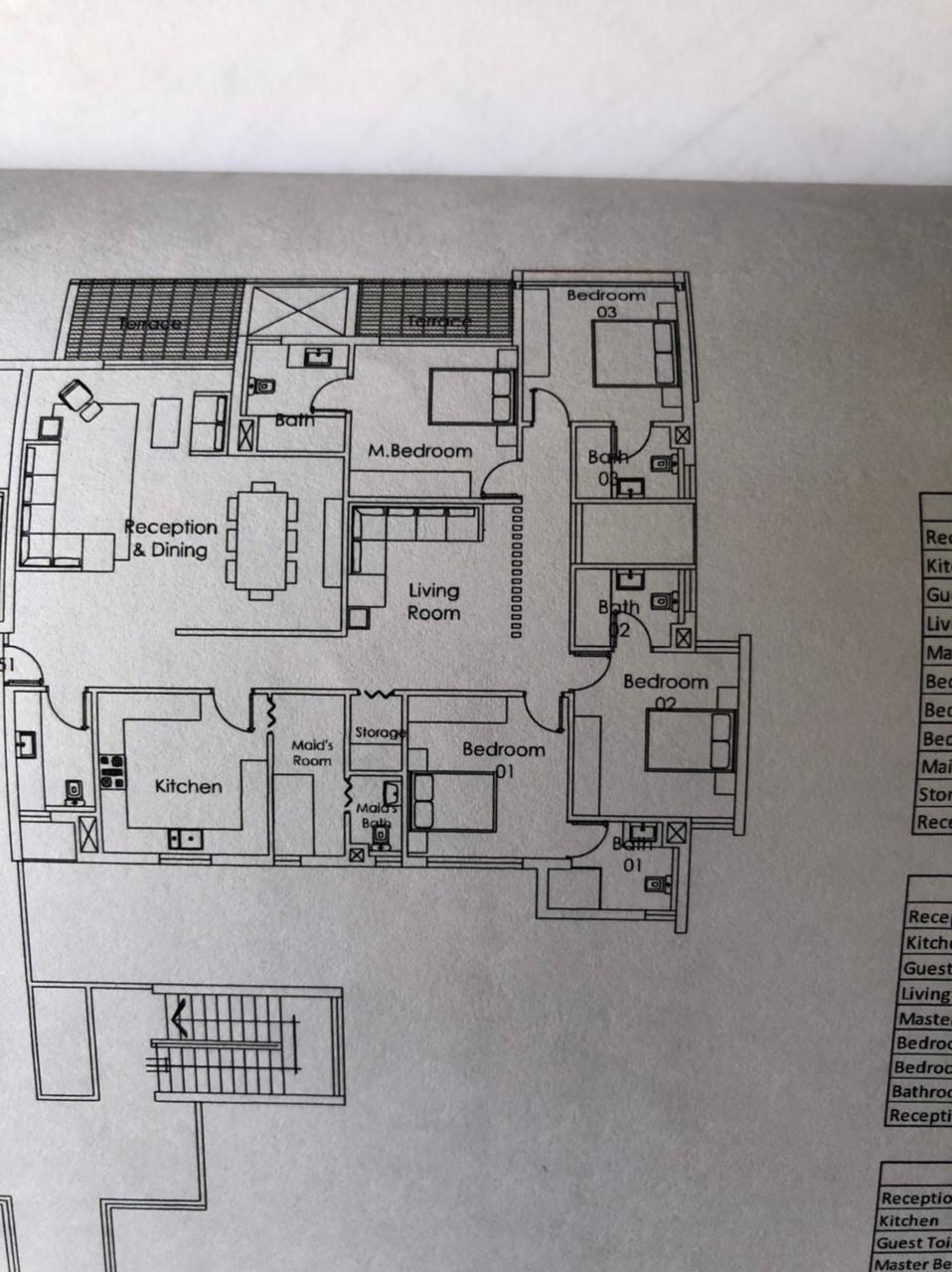 Floor plan for apartment at Palm Hills New Cairo
