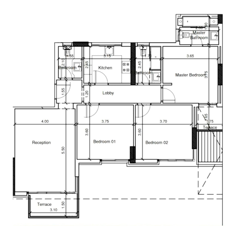 Floor plan for apartment at Scenario