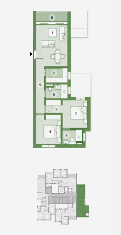 Floor plan for apartment at ZED