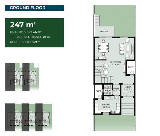 Floor plan for apartment at Bleu Vert