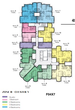 Floor plan for apartment at Il Latini SED