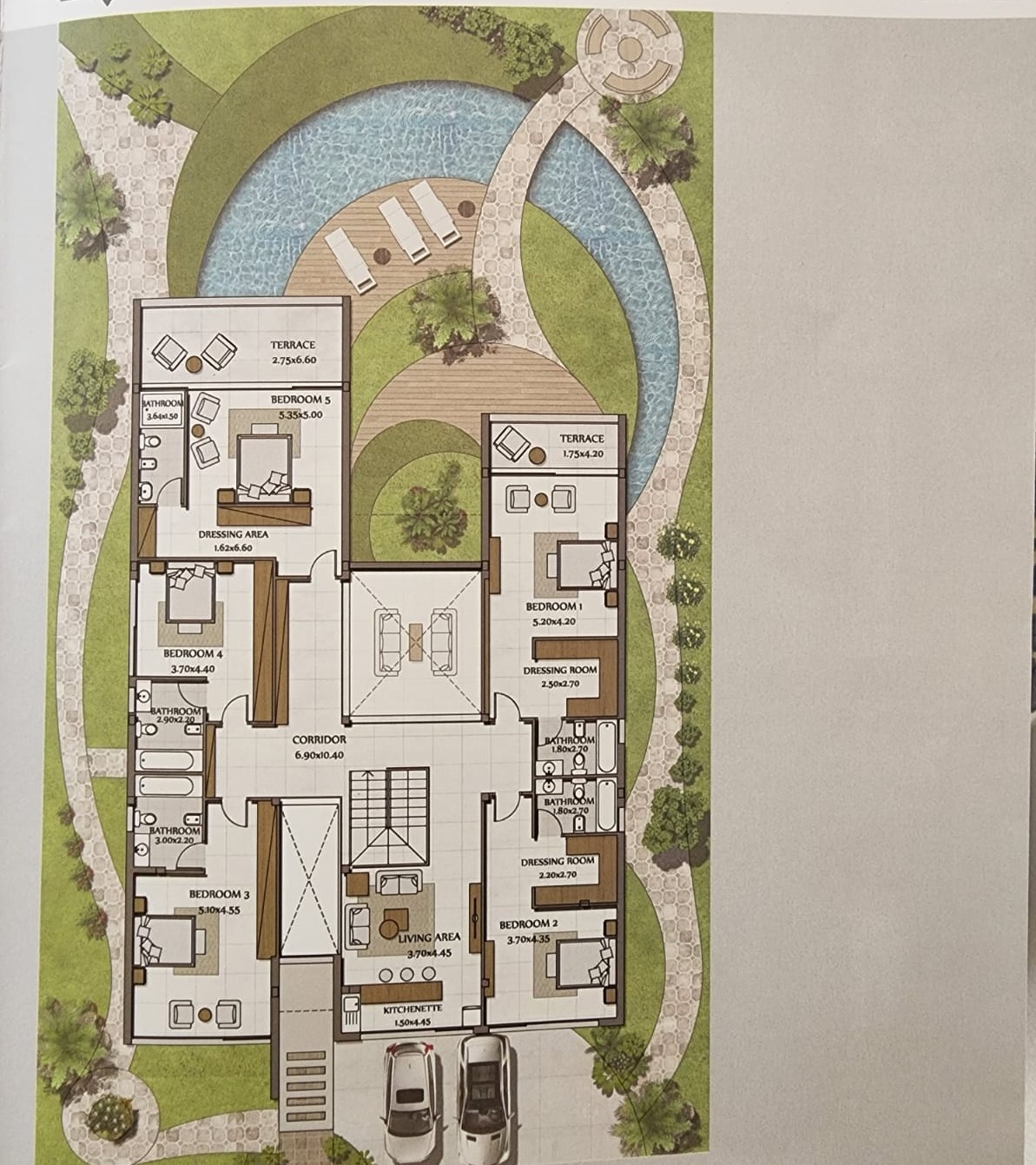Floor plan for villa at Bo Island