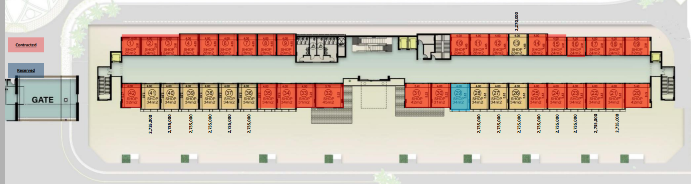 Floor plan for  at De Joya 3 strip mall
