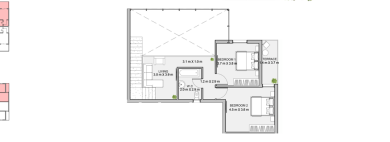 Floor plan for duplex at Atika