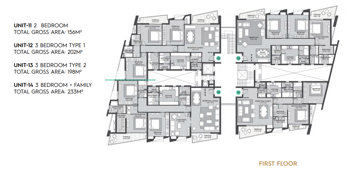 Floor plan for apartment at Six West