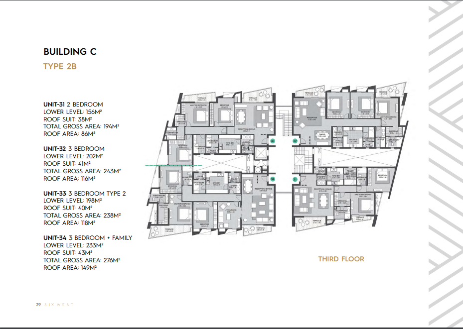 Floor plan for apartment at Six West