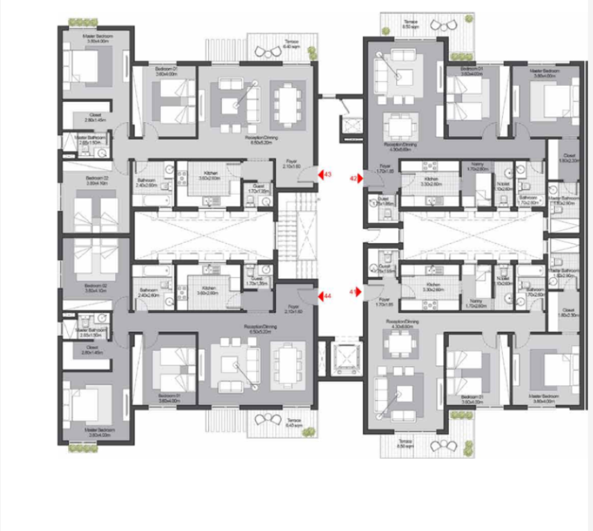 Floor plan for apartment at SODIC East