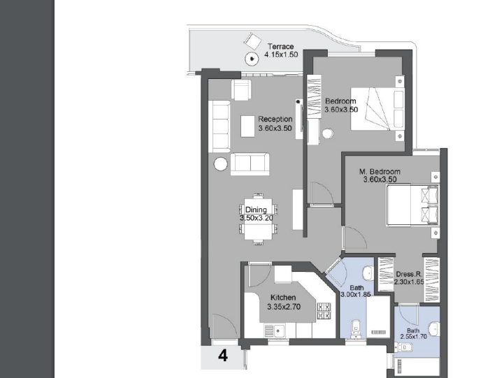 Floor plan for apartment at Talah