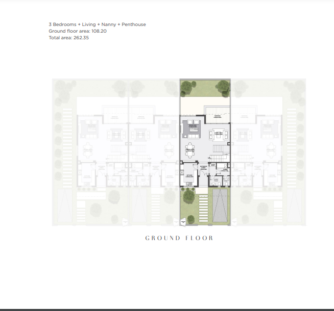 Floor plan for townhouse at The Estates Residence