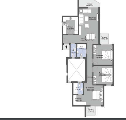 Floor plan for apartment at Talah