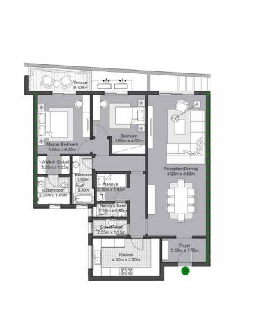 Floor plan for apartment at V Residences By Villette