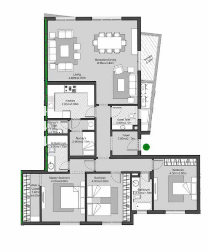Floor plan for apartment at V Residences By Villette