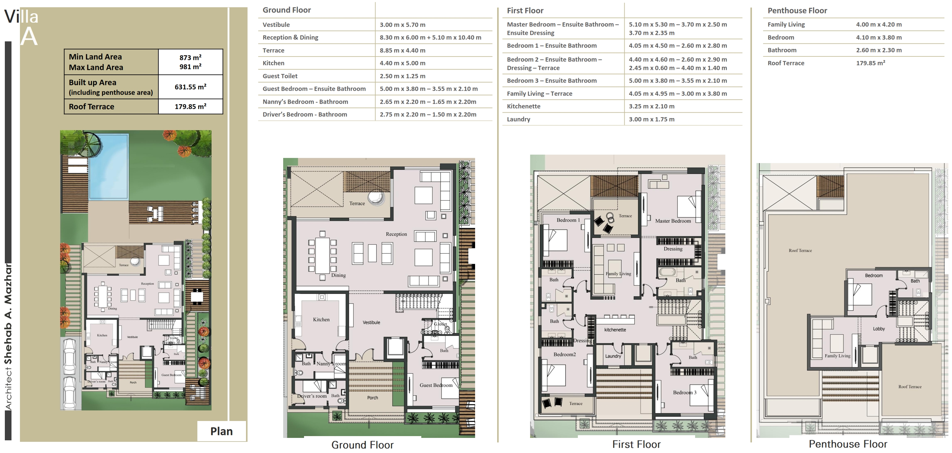 Floor plan for villa at The Crown