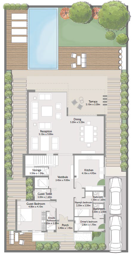 Floor plan for villa at The Crown