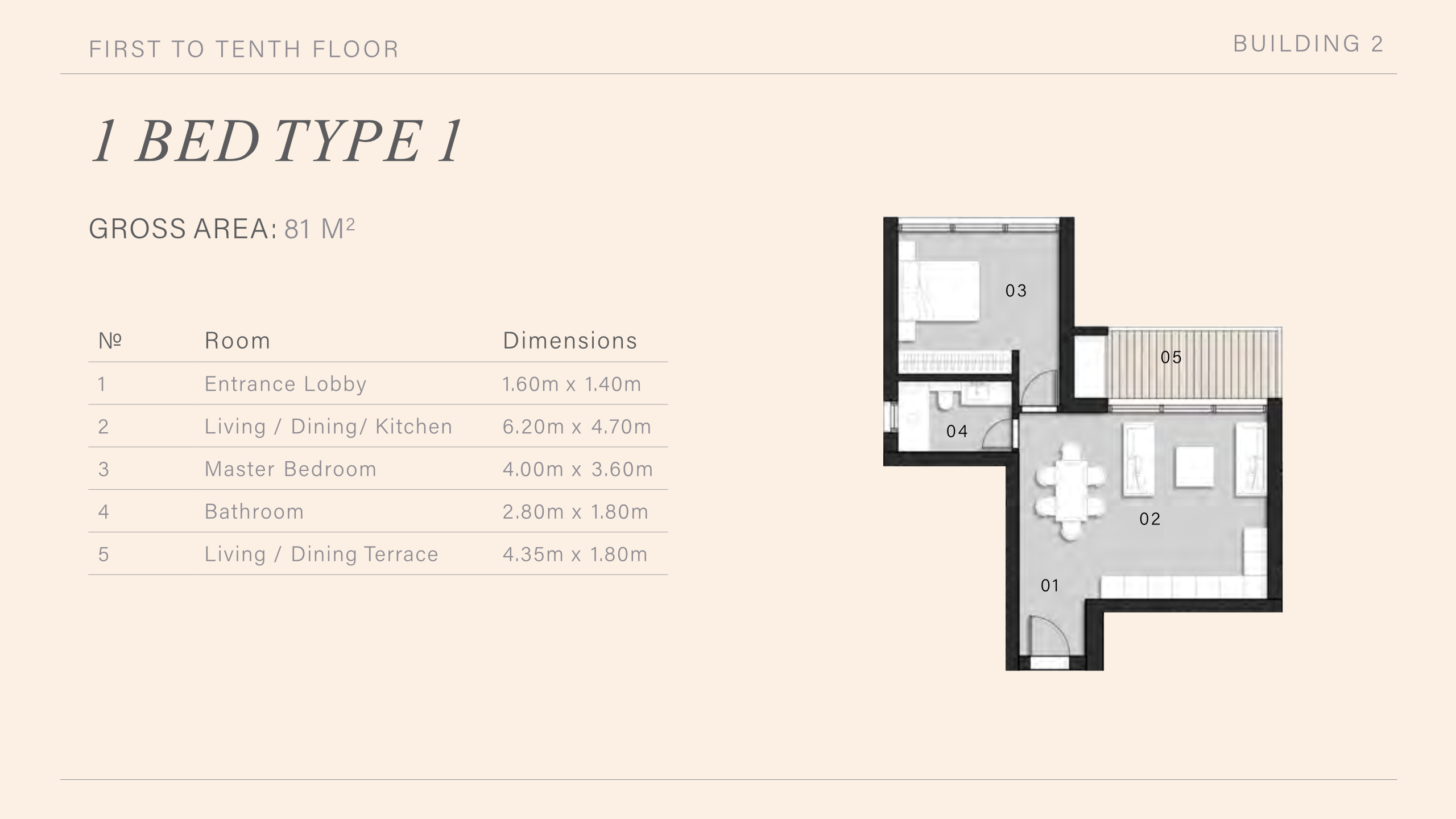 Floor plan for apartment at ZED