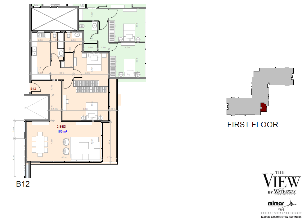 Floor plan for apartment at The View Waterway