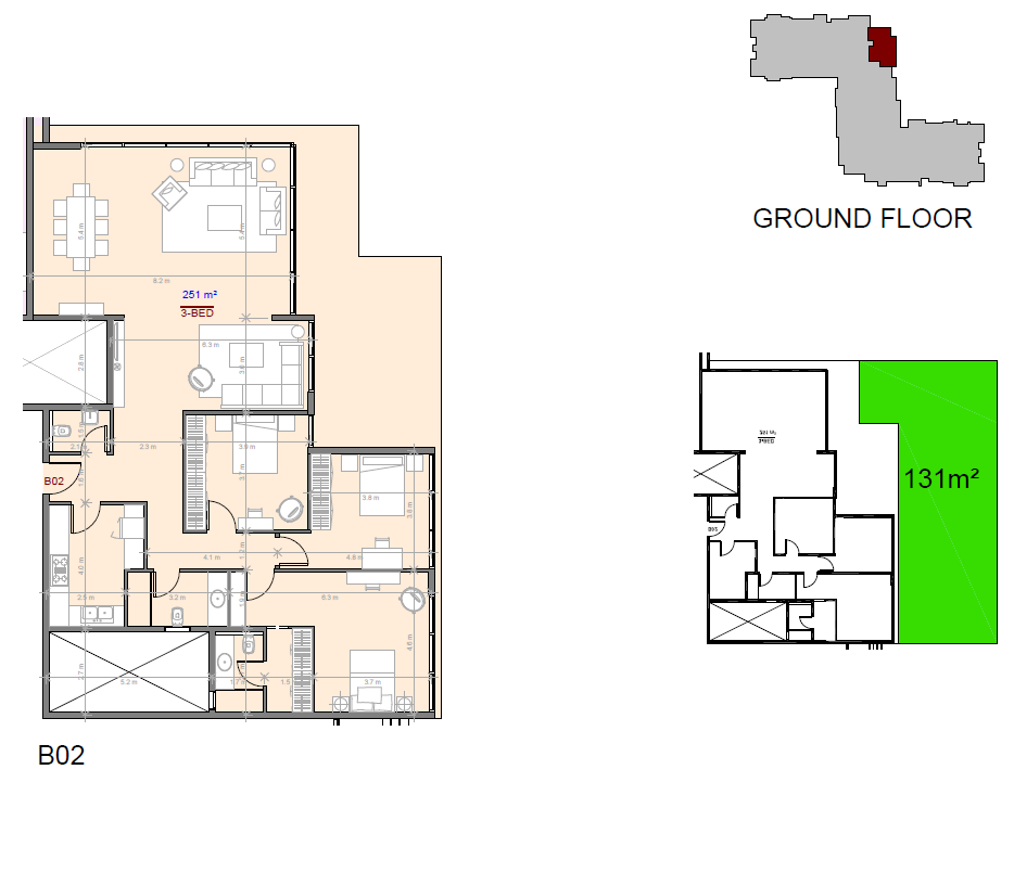 Floor plan for apartment at The View Waterway