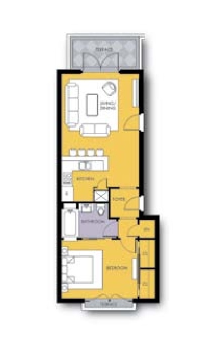 Floor plan for apartment at Ancient Sands Golf Resort