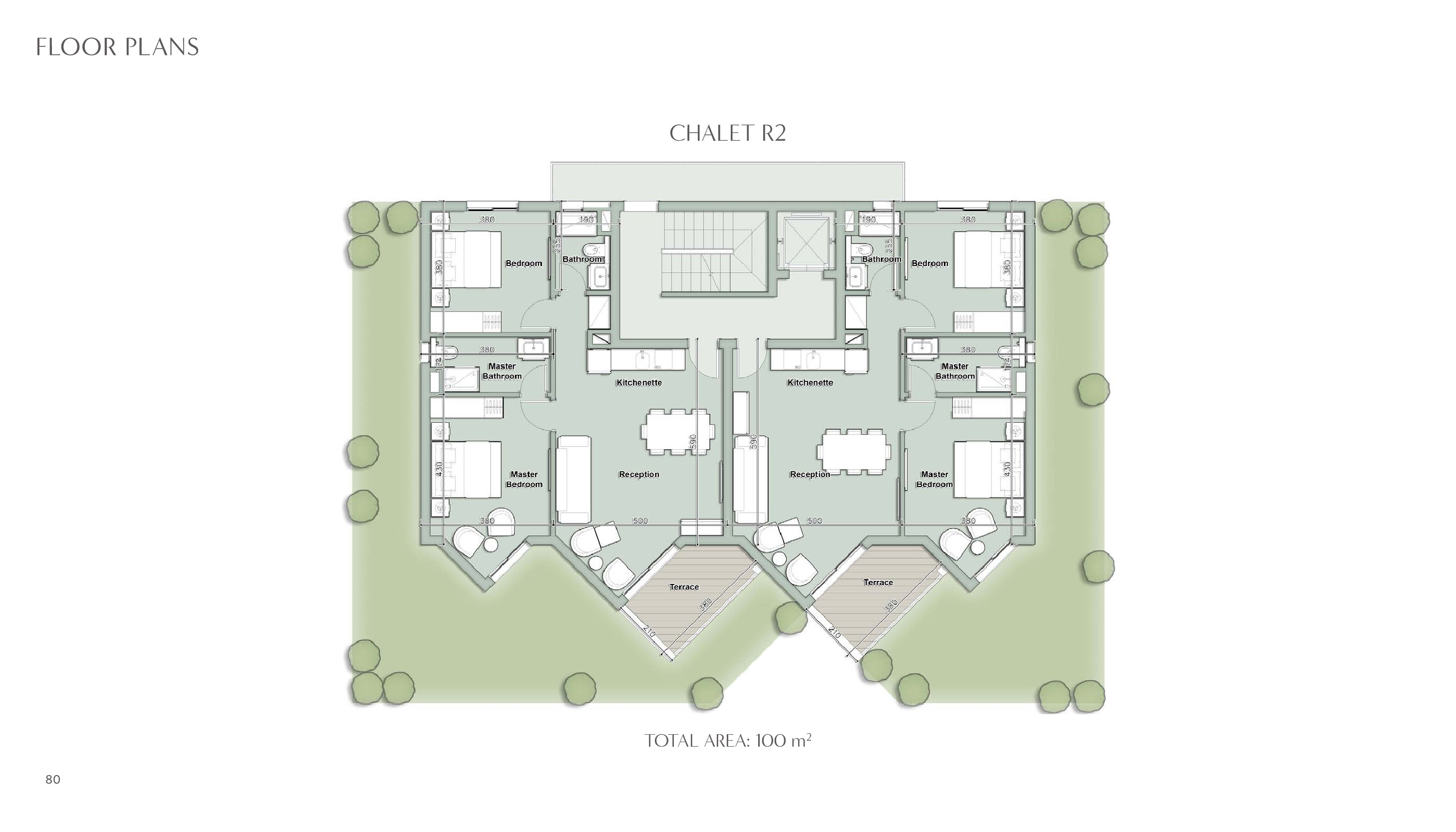 Floor plan for chalet at Il Monte Galala