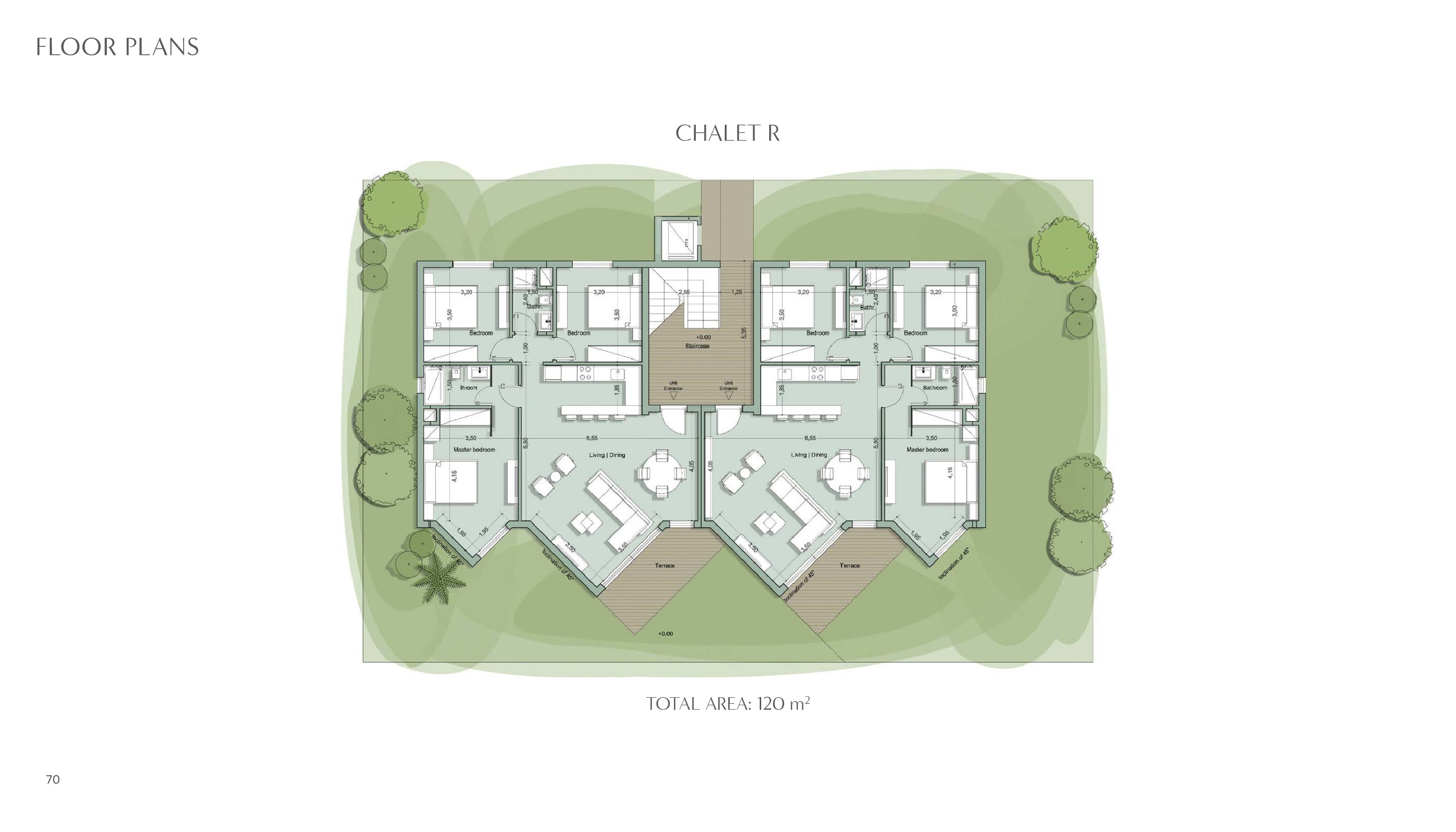 Floor plan for chalet at Il Monte Galala