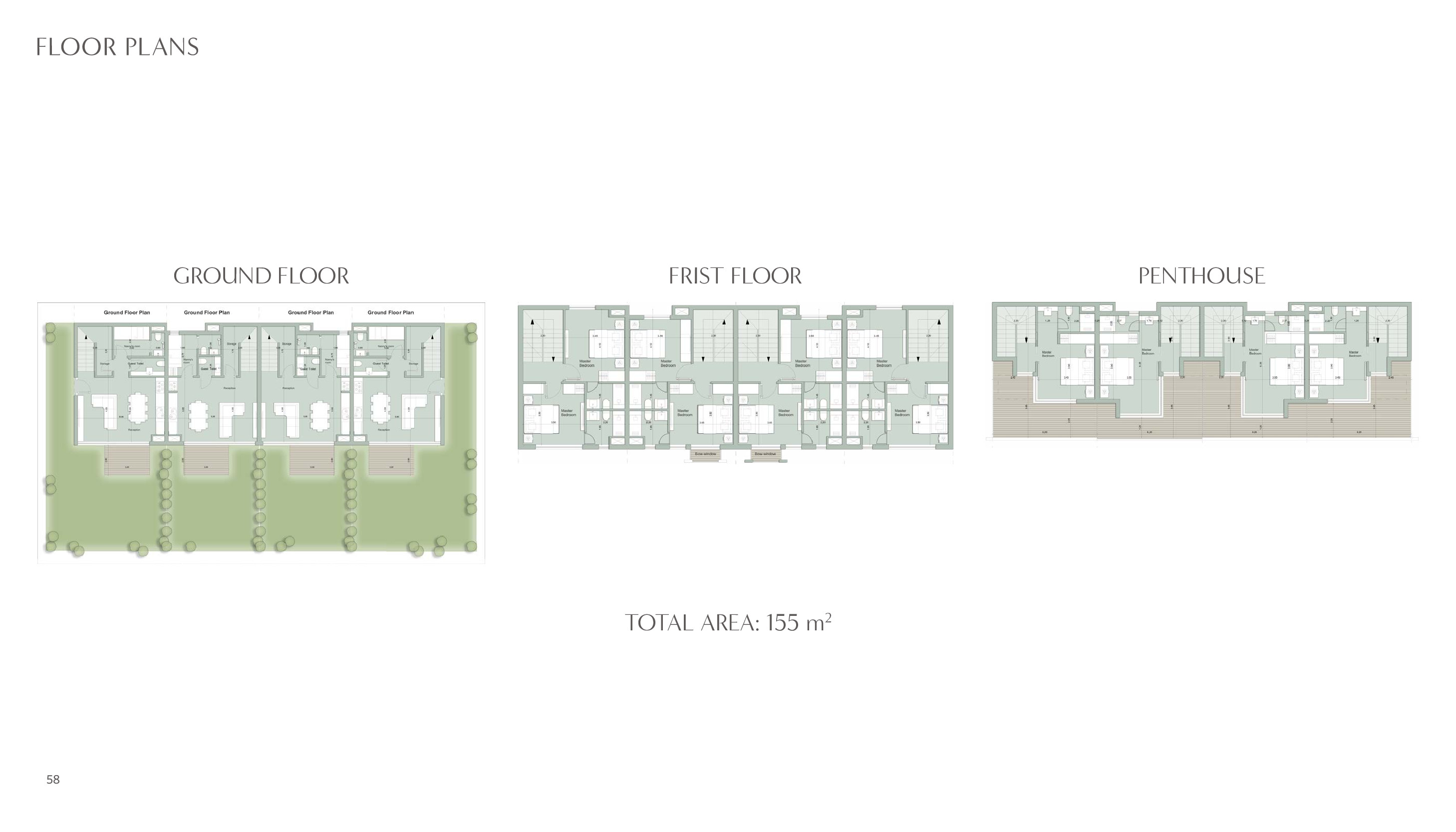 Floor plan for townhouse at Il Monte Galala