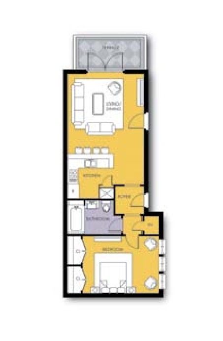 Floor plan for apartment at Ancient Sands Golf Resort
