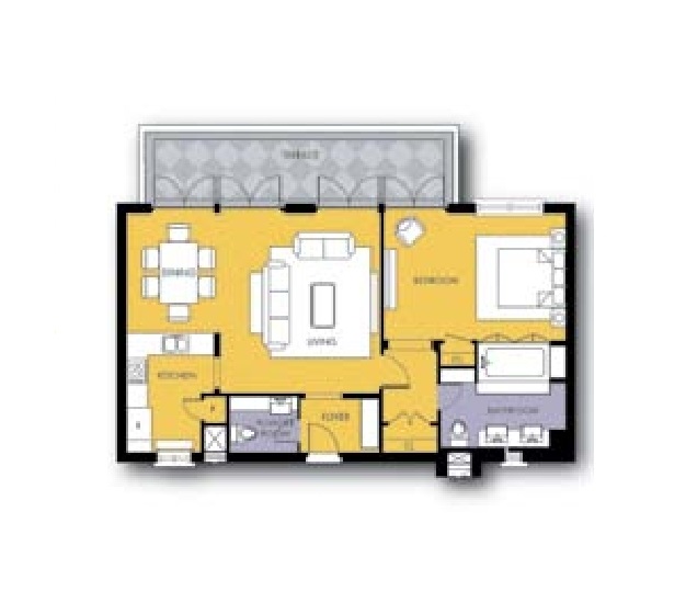 Floor plan for apartment at Ancient Sands Golf Resort
