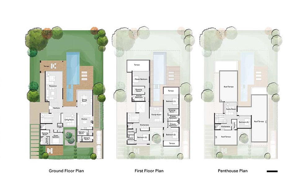 Floor plan for villa at Palm Hills New Cairo