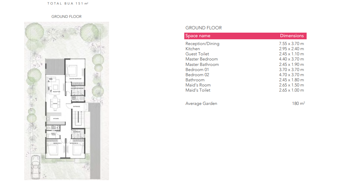 Floor plan for chalet at Jefaira