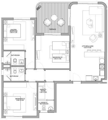 Floor plan for chalet at June