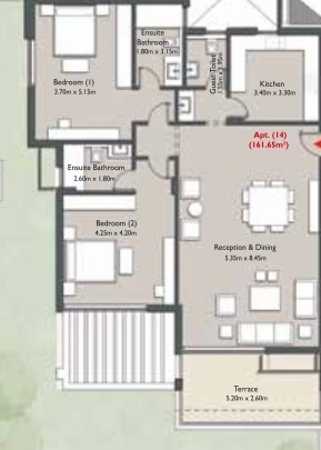 Floor plan for apartment at Capital Gardens