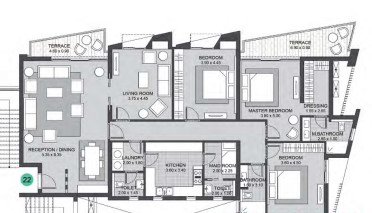 Floor plan for apartment at Six West