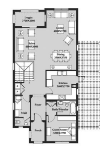 Floor plan for villa at Mivida
