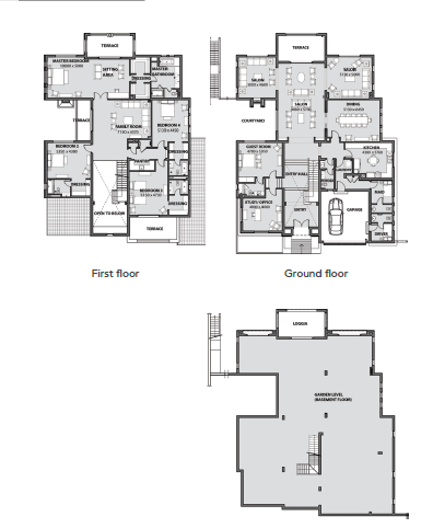Floor plan for duplex at Uptown Cairo