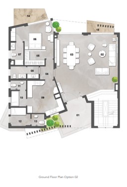 Floor plan for villa at Uptown Cairo