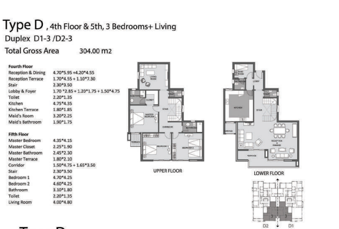 Floor plan for duplex at De Joya 3