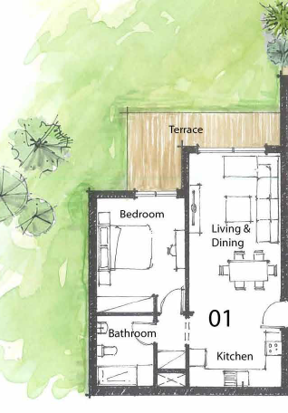 Floor plan for chalet at Majada Iwan