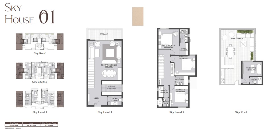 Floor plan for duplex at Karmell New Zayed