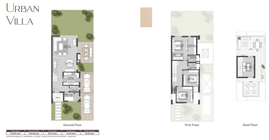 Floor plan for villa at Karmell New Zayed
